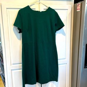 Old Navy cotton a-line dress, forest green, size XL